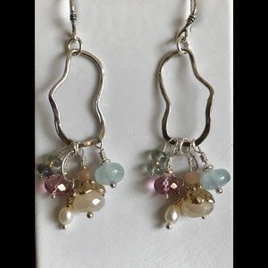 SOLD-Sterling Silver & Gemstone Earrings